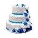 Flowery Three Tier Truffle Fondant Cake তিন টিয়ার ট্রাফল ফন্ড্যান্ট কেক 1.5 kg